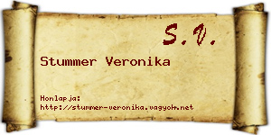 Stummer Veronika névjegykártya
